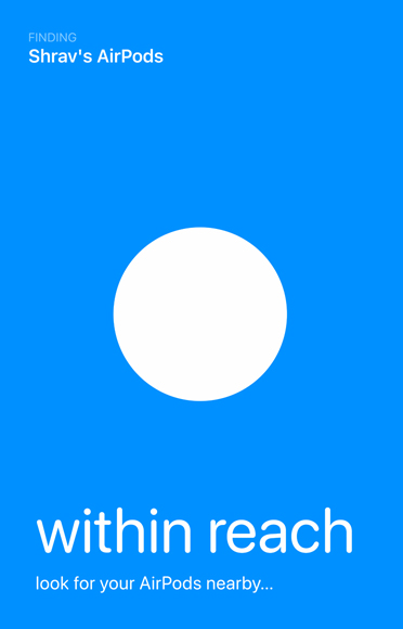 The finder graphic Find My uses to pinpoint the location of a device.