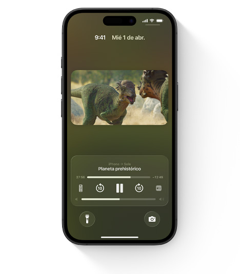 En la pantalla de un iPhone, se muestran los controles de Apple TV