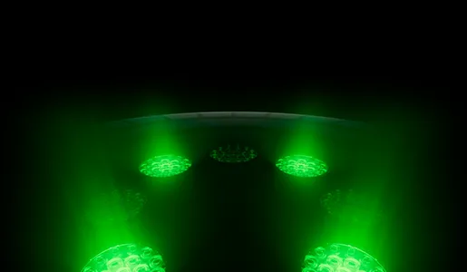 Health Sensing System with multiple round sensors with glowing green LED lights