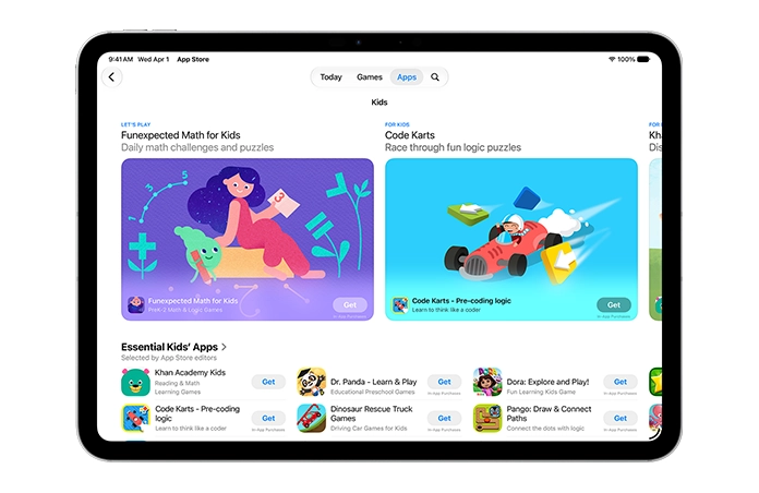 Screen displaying the Made for Kids section on the App Store.