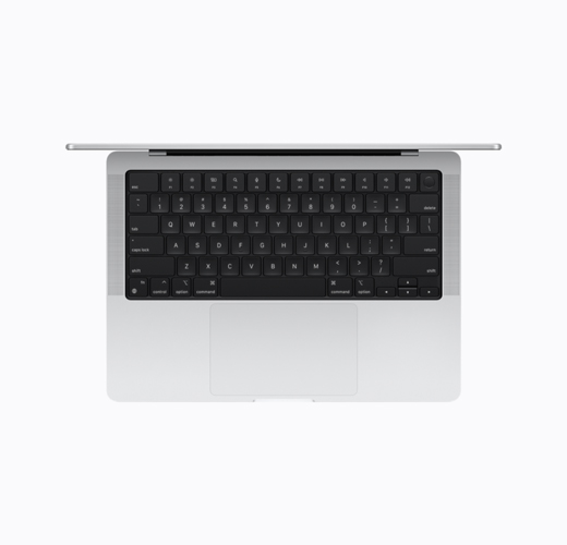 MacBook, Silver colour, top interior, open