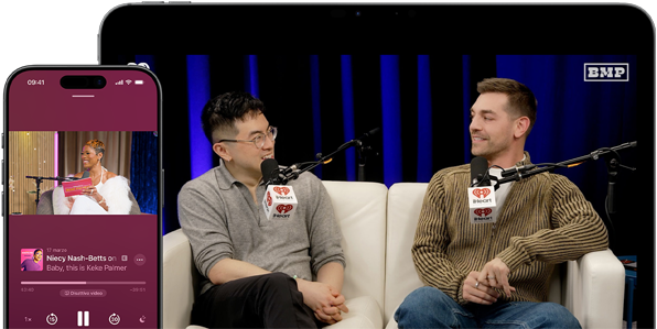 Episodio di un podcast video in riproduzione nell’app Apple Podcast