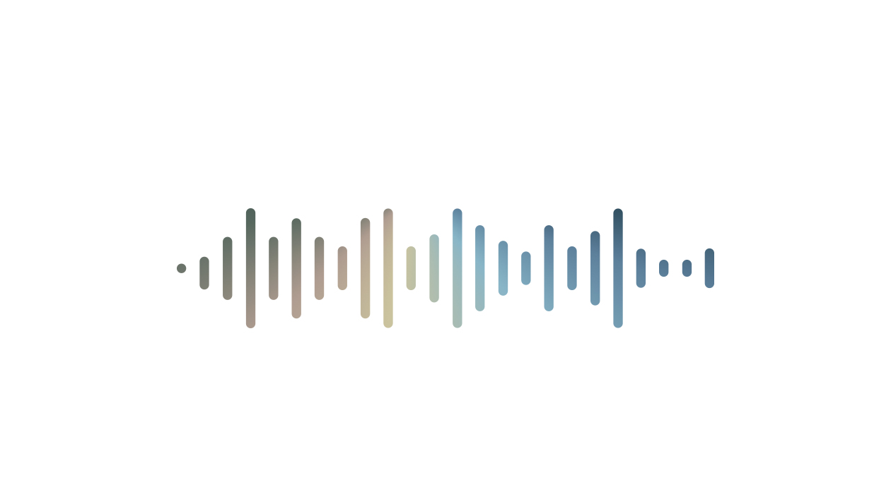 Ícono de una onda de sonido con un colorido degradado