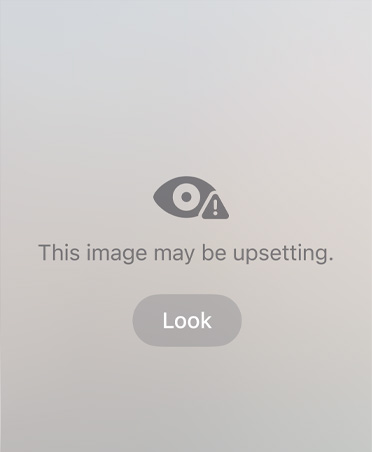 Auto-generated message to parent about the sensitive and unsafe content their child may be viewing on a FaceTime call, with options to Resume Audio and Video or End Call