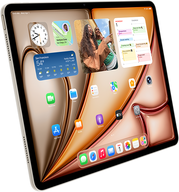 iPad Air w kolorze księżycowej poświaty