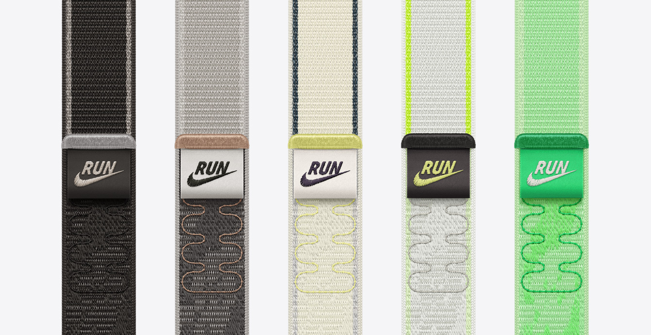 Nike Sport Loop straps in varying colours