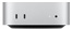 Mac mini edestä, hopeanvärinen kotelo, kaksi USB-C-porttia, kuulokeliitäntä.