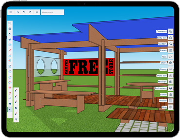 SketchUp-appi esillä iPad Prossa