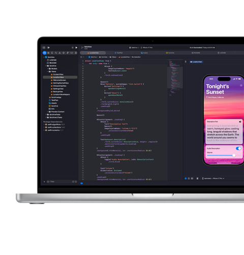Pantalla que muestra una tarea de programación en la app Xcode
