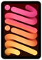 iPad mini, parte frontal, “mini” en letra cursiva con un color vivo en degradé