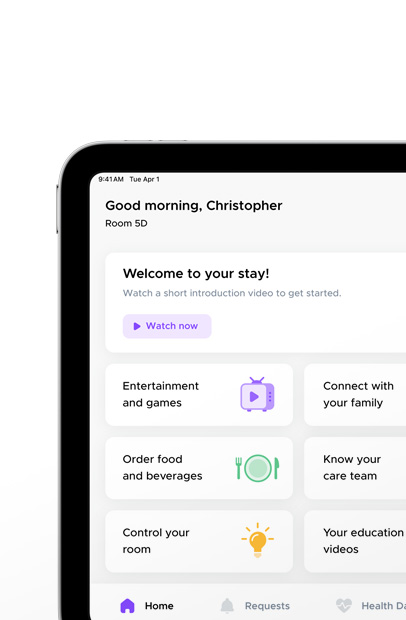 Software que muestra la app MyChart Bedside de Epic.