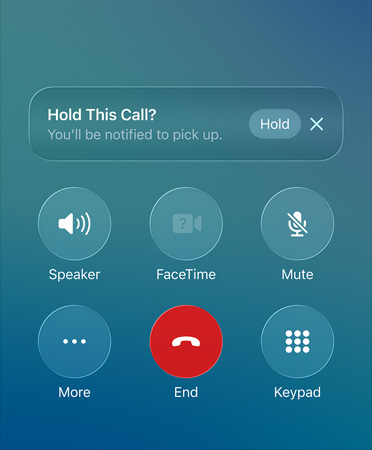 A Tartási asszisztens kezelőfelülete egy iPhone-appban.