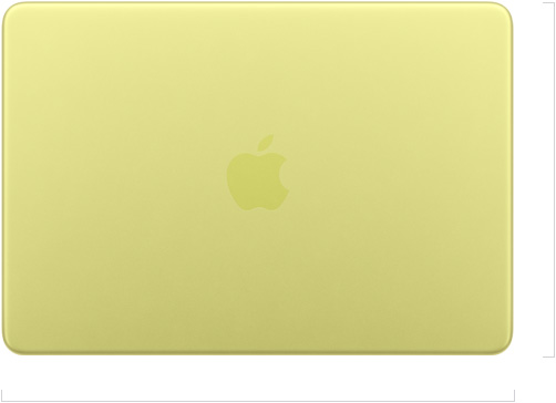 13 inç MacBook Neo dışarıdan, kapalı görünüm, ortalanmış Apple logosu