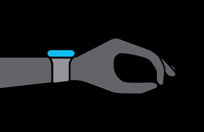 Illustration of a hand using the tap gesture